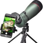 landove 20-60X 80 Prism Spotting Scope- Waterproof Scope for Birdwatching Target Shooting Archery Outdoor Activities -with Tripod & Digiscoping Adapter-Get the Beauty into Screen