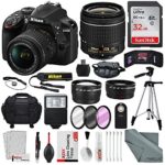 Nikon D3400 with AF-P DX NIKKOR 18-55mm f/3.5-5.6G VR Lens, 32 GB SDHC and Basic Bundle