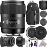 Sigma 35mm F1.4 ART DG HSM Lens for CANON DSLR Cameras w/Sigma USB Dock & Advanced Photo and Travel Bundle