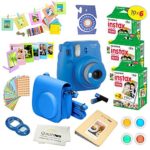 Fujifilm Instax Mini 9 Instant Camera COBALT BLUE w/ Fujifilm Instax Mini 9 Instant Films (60 Pack) + A14 Pc Deluxe Bundle For Fujifilm Instax Mini 9 Camera