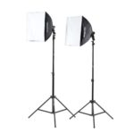 Fovitec – 2X 20″x20″ EZ Setup Softbox Studio Video Photography Lights w/ 1000 Watt Equivalent Total Output – [Auto Pop-Up][Continuous][105W Bulbs]