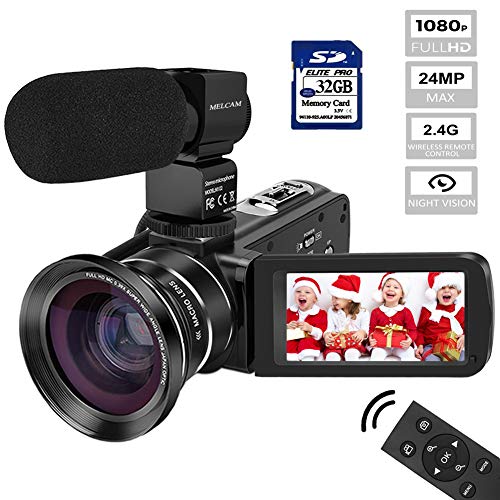 Video Camera Camcorder MELCAM HD 1080P Digital YouTube Vlogging Camera ...