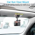 PellKing Car Sun Visor Mount VLOG/Video Holder for iPhone Samsung Cell Phone GoPro Insta360 X3 X2 X RS R AKASO DJI Osmo Action 3 2 Camera and Accessories