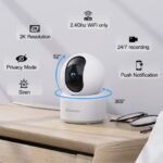 GALAYOU Indoor Security Camera 2K, Pet Camera, 360 Degree WiFi Home Security Camera for Baby/Elder/Nanny with Night Vision, Siren, 24/7 SD Card Storage, Works with Alexa and Google Assistant G2