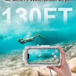 PULUZ 40m/130ft Waterproof Diving Case for iPhone 15 Pro Max/15 Plus /14 Plus / 14 Pro Max / 13 Pro Max /12 Pro Max/for Surfing Snorkeling Floating Photo Video Taking Underwater Housing Cover White