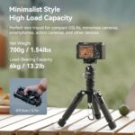 SmallRig VT-20 Aluminum Mini Tripod, 20″ Desktop Tripod with 360° Ball Head, Compact Desktop Tripod for DSLR Camera Video Camcorder, Load up to 13lb/6kg-4289