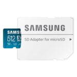 SAMSUNG EVO Select MicroSD Memory Card + Adapter, 512GB microSDXC, Speeds Up to 160 MB/s, UHS-I, C10, U3, V10, A2, Upgrade Storage for Phones, Tablets, Nintendo-Switch, MB-ME512SA/AM