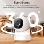 eufy Security Indoor Cam C210, 1080p Resolution Security Camera with 360° PTZ, Plug-in Security Indoor Camera with 2.4G Wi-Fi, Human/Motion AI, Night Vision, AI Tracking, HomeBase S380 Compatible