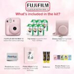 Fujifilm Instax Mini 12 Instant Camera Bundle with Fujifilm Instax Mini Instant Film Value Pack (60 Sheets) with Accessories Including Protective Case, Strap, Photo Album (Blosssom Pink)