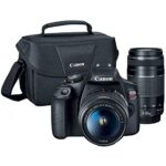 Canon T7 EOS Rebel DSLR Camera with EF-S 18-55mm f/3.5-5.6 IS II and EF 75-300mm f/4-5.6 III Lens and Two (2) 32GB SDHC Memory Cards Plus Double Battery Accessory Bundle