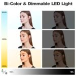 Pixel LED Video Light Kit with Barn Door, 2-Pack Bi-Color Photography Lighting, 2500-6500K Dimmable Studio Light, CRI 96+ Panel Light for Videography/Game Streaming/Film/Video Recording