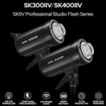 Godox SK400II-V 400Ws Photo Studio Strobe Flash Monolight Light with Bowens Mount & 10W LED Modeling Lamp for Studio, Shooting, Location and Portrait Photography (SK400II Upgraded Version 110 to 120V)