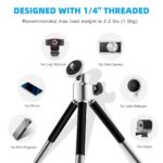 Mini Tripod, Multi-Purpose Compact Extendable Lightweight Desktop Tripod for Webcam and Phone with Phone Holder