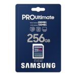 SAMSUNG PRO Ultimate Full Size 256GB SDXC Memory Card, Up to 200 MB/s, 4K UHD, UHS-I, C10, U3, V30, A2, for DSLR, Mirrorless Cameras, PCs, MB-SY256S/AM