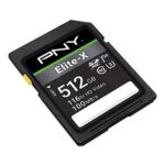 PNY 512GB Elite-X Class 10 U3 V30 SDXC Flash Memory Card – 100MB/s, Class 10, U3, V30, 4K UHD, Full HD, UHS-I, Full Size SD