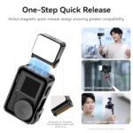 ULANZI LM18 Mini LED Action Camera Vlogging Light Video Light Waterproof Photography Magnetic Fill Lighting for DJI Osmo Action 3/4 Camera Cage Accessories and Osmo Pocket 3/4 Accessories