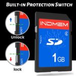 INDMEM SD Card 1GB – Class 4 Flash Memory Card MLC Stanard Secure Digital Cards Camera Cards