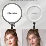 UBeesize 10.5in Laptop Ring Light with Stand and Phone Holder for Desk, Zoom Lighting for Computer, Video Recording, Streaming, Video Conference, Video Calls