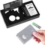 Bingxue VHS-C Tape Cassette Adapter for Camcorders Motorized SVHS VHS-C to VHS – Ideal for VCR Player, Video Cassette Player and VHS to Digital Converting