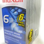 Maxell STD T-120 VHS Standard Grade Videotape, 6 Pack