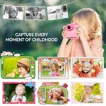 Kids Camera Instant Print Camera for Kids, Toddler Instant Camera for 3 4 5 6 7 8 9 10 Year Old Girls Christmas Birthday Gifts, Portable Kid Child Digital Travel Camera Toy for Girl Boy Age 3-12