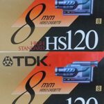 2 Pack TDK HS120 8mm High Standard Video Cassette Tape