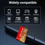 2 Pack SD Card 32GB with SD Adapter, High Speed Memory Card, UHS-I C10 A1 Memory TF Card for Tablet/Mobile Phone/Camera/Car Audio/Game Console (TF162 Red Gold 32GB)