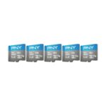 PNY 32GB Elite Mobile Accessories Class 10 U1 V10, A1 microSDHC Flash Memory Card for Mobile Devices – 100MB/s, Full HD, UHS-I, Micro SD 5-Pack