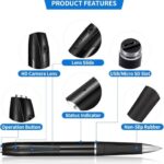 ohatan Spy Camera Mini Hidden Camera Pen HD 1080P Video Recorder, Spy Gear Body Camera Portable Pocket Camera with SD Card for Business Conference and Security.?Supports up to 256GB SD Card?