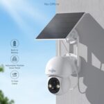 Hiseeu Solar Camera Wireless Outdoor, Home Security Camera System, 2.4G & 5G WiFi, Solar-Powered 4MP 6 Cam-Kit, Color Night Vision, 360° View, Pan & Tilt, 1T HDD Local Recording, No Subscription