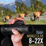 GAIARENA Monocular for Adults High Powered 8-22×50 Zoom Telescope with Real Magnification, BAK-4 Prism, & FMC Lens, Innovated Unique Optics System Mono Scope for Outdoor Hunting Hiking Camping