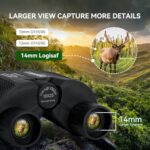 LOGISAF Binoculars for Adults and Kids, 10×25 Compact Binoculars with Low Light Vision, Small Binoculars for Bird Watching High Powered, Hunting, Easy Focus, Waterproof, Outdoor Travel & Hiking