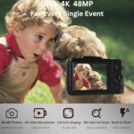 4K Digital Camera – 48MP Photos 32GB SD Card & Lanyard Included – Cameras for Photography, Digital Point and Shoot Camera, Mini Camera, Small Camera Gift for Kids, Boys, Students & Teens